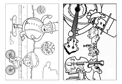 100 Desenhos Mundo Bita Para Colorir E Pintar  50 Folhas Avulsas A4! 2 Desenhos Por Folha!