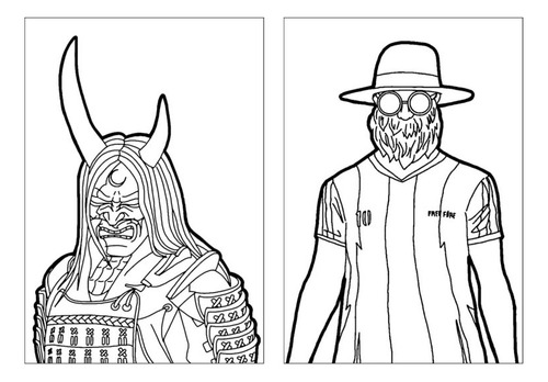 100 Desenhos Free Fire Para Colorir E Pintar  50 Folhas Avulsas A4! 2 Desenhos Por Folha!