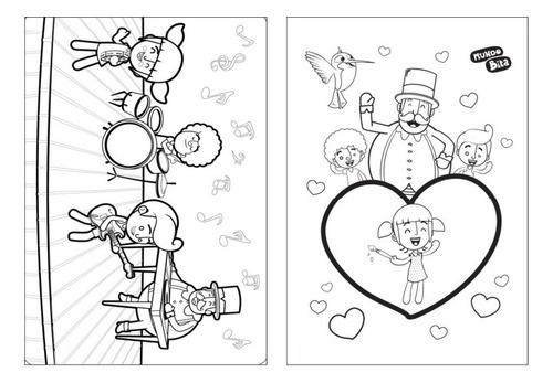 100 Desenhos Mundo Bita Para Colorir E Pintar  50 Folhas Avulsas A4! 2 Desenhos Por Folha!