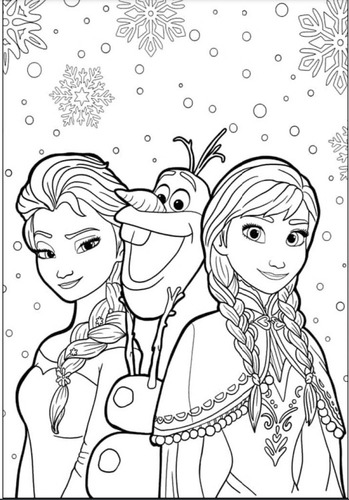 100 Desenhos Frozen Princesa Para Colorir E Pintar  100 Folhas Avulsas A4! 1 Desenho Por Folha!
