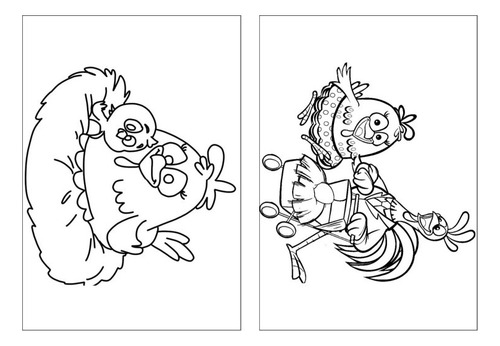100 Desenhos Galinha Pintadinha Para Colorir E Pintar  50 Folhas Avulsas A4! 2 Desenhos Por Folha!
