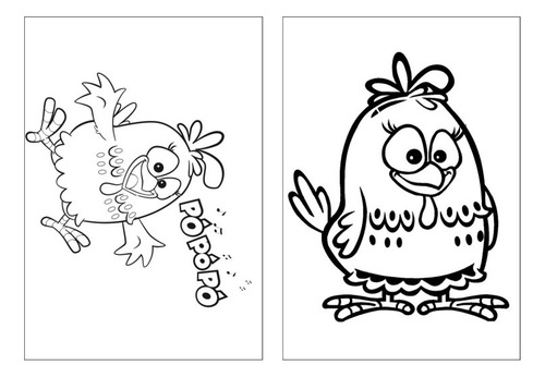 100 Desenhos Galinha Pintadinha Para Colorir E Pintar  50 Folhas Avulsas A4! 2 Desenhos Por Folha!