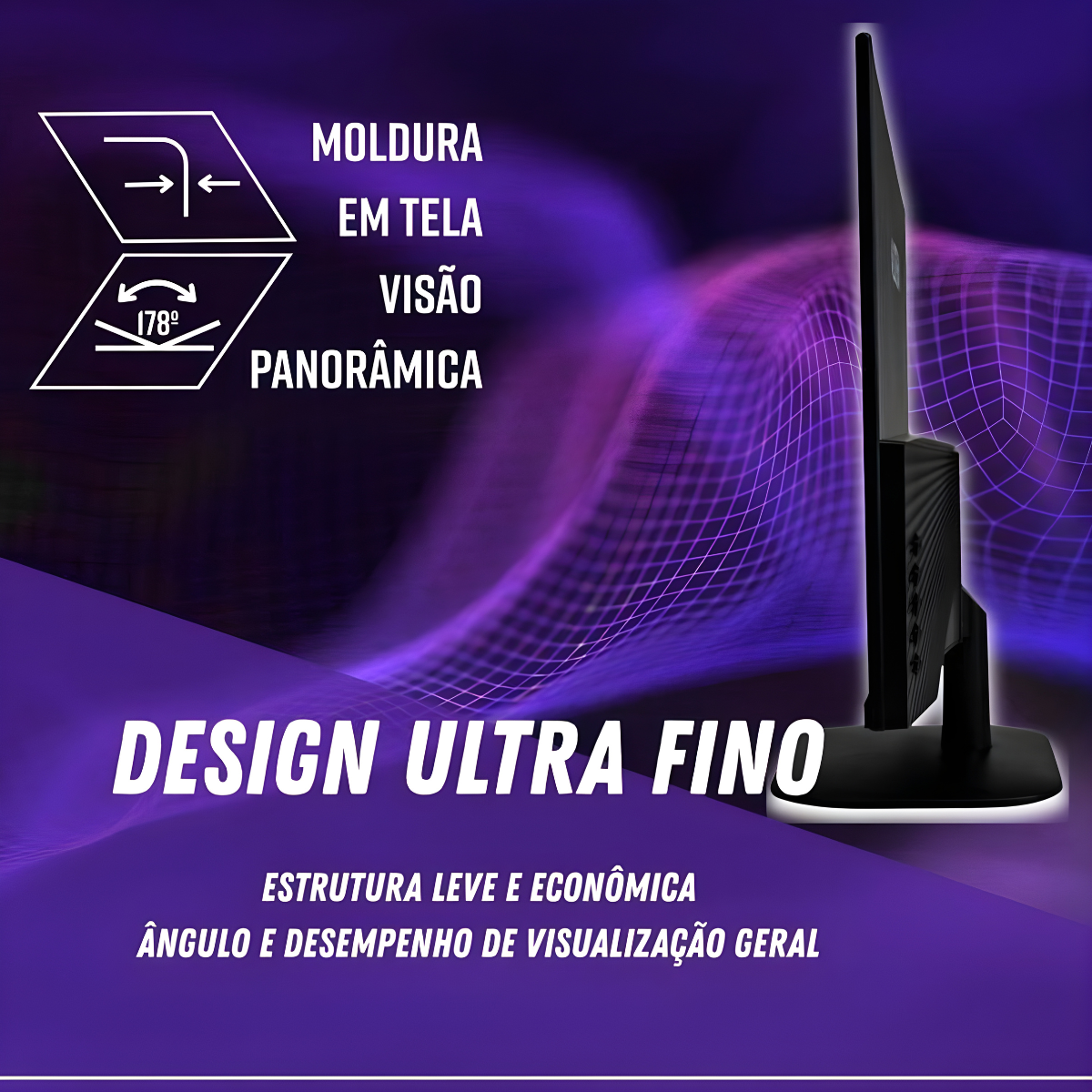 Monitor Alltek IN MNT-ATK238 23,8” FHD IPS 120Hz 5ms HDMI VGA Preto