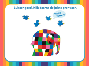 Elmer de olifant. Klik de juiste prent aan.  by Quinty