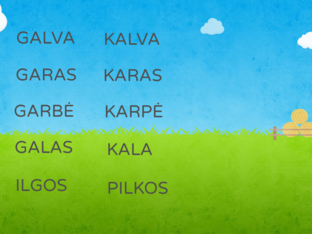 ,,K" ir ,,G" garsų skyrimas by Kristina