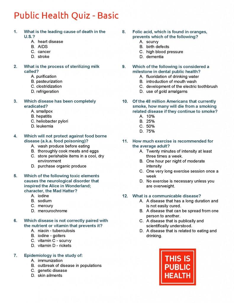 Quizbasic1 This Is Public Health
