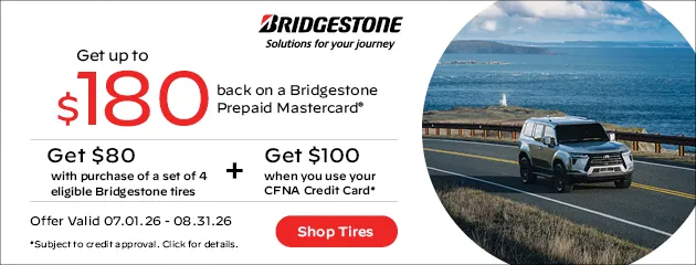 Bridgestone July &amp; August Rebate 2026