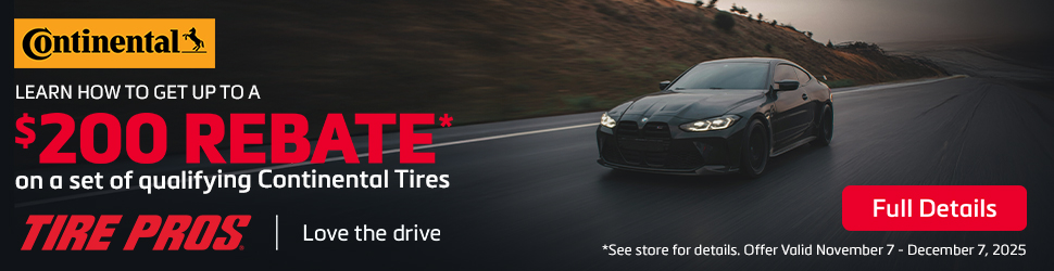 Continental Tire Pros Fall 2025 Rebate