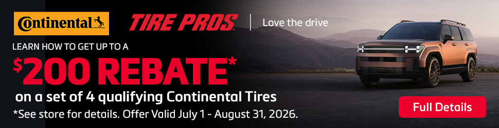 Continental Tire Pros July &amp; August 2026 Rebate