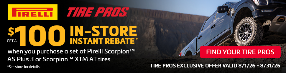 Pirelli Rebate August 2026 - Tire Pros