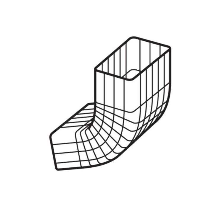 2 in x 3 in Kaycan "A" Elbow White at Slegg Building Materials