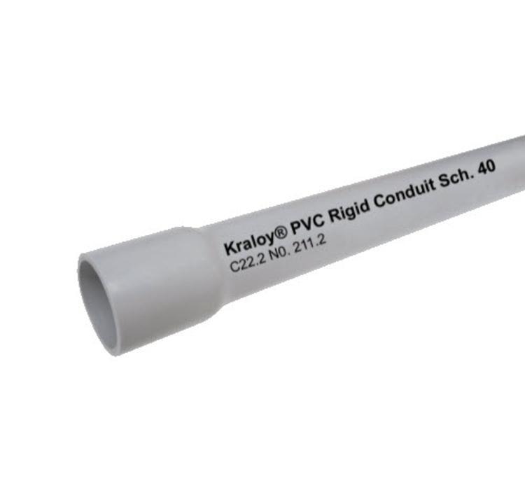 3/4 in x 10 ft IPEX Kraloy PVC BellEnd Rigid Conduit at Slegg Building Materials