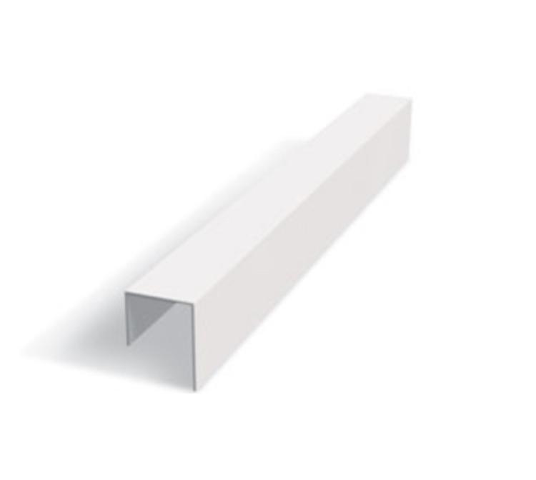 1/2 in x 12 ft Vinyl J Channel / White at Slegg Building Materials