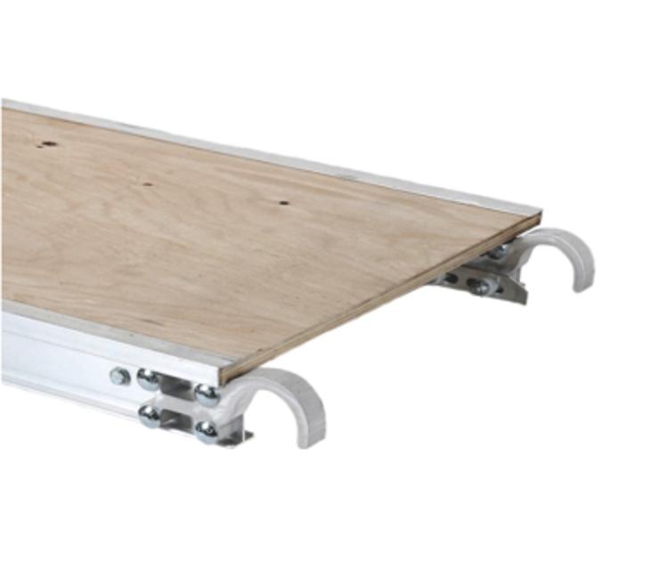 19 in x 10 ft Allright Scaffold Tower AluminumPlywood Work Platform Deck at Slegg Building