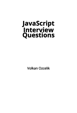 JavaScript Interview Questions