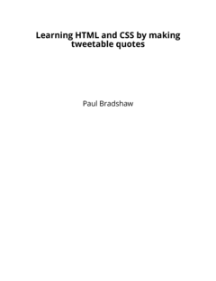 Learning HTML and CSS by making tweetable quotes