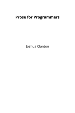Prose for Programmers