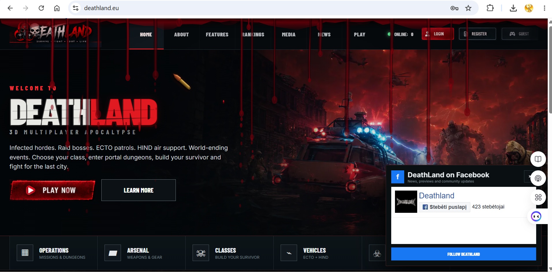DeathLand — 3D Multiplayer Zombie Survival Browser Game