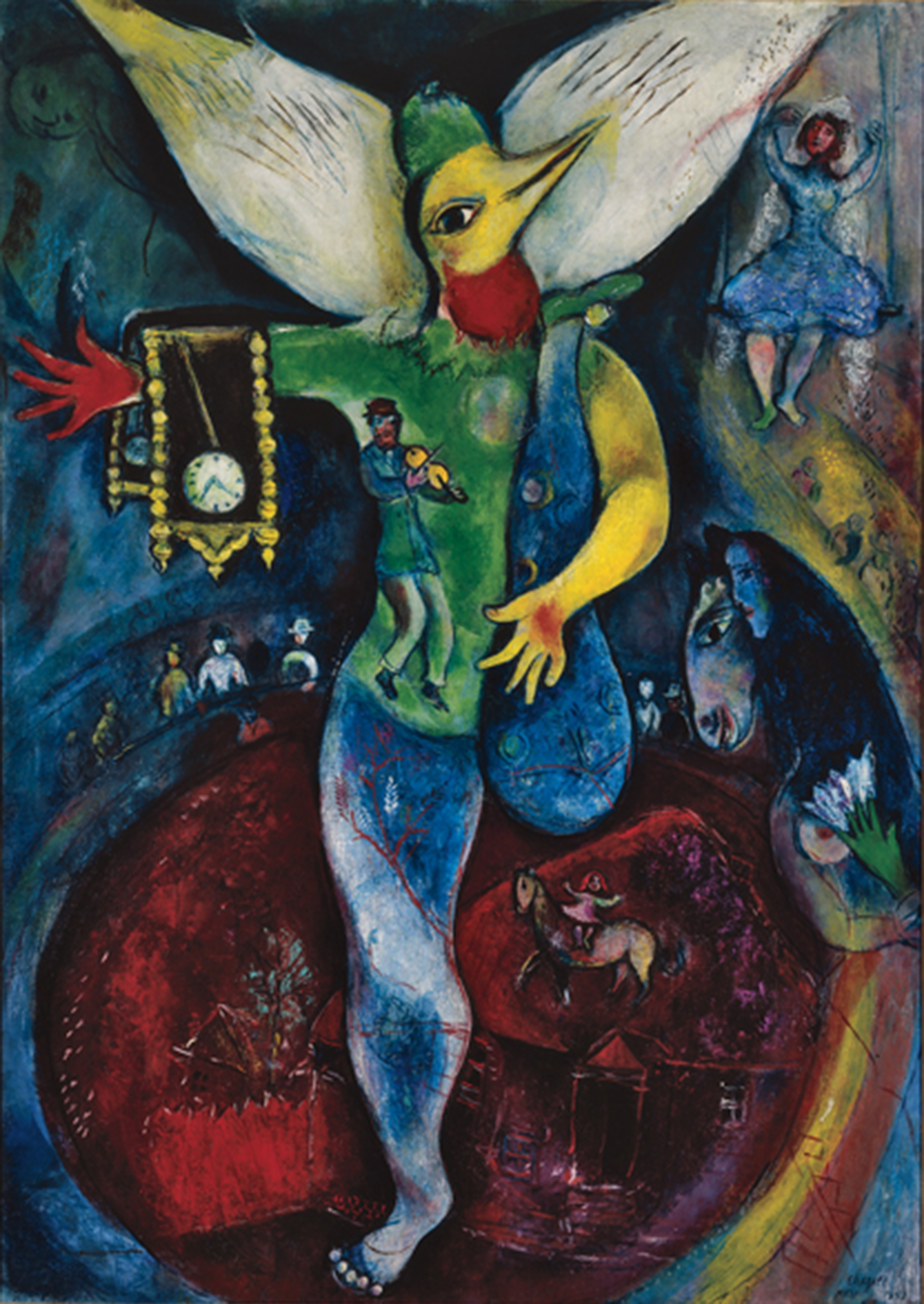 Chagall Transfiguration Marc Chagall Paintings Marc Chagall, Maternité (Maternity), 1954,