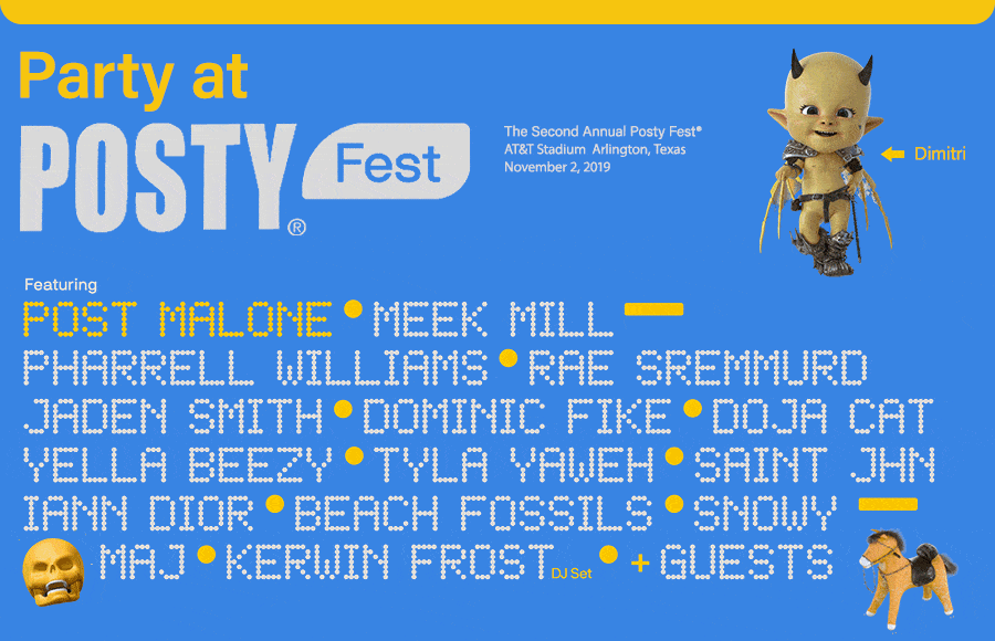 Text for your chance to party at Posty Fest!