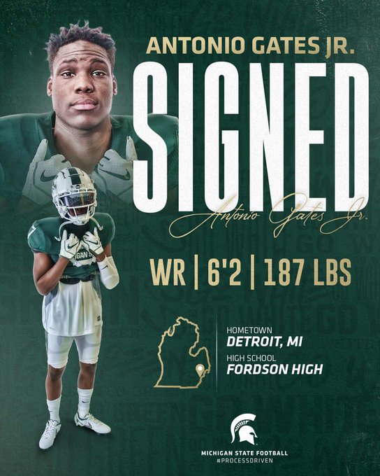 Fordson 2022 WR Antonio Gates Jr. has signed his Letter of Intent with