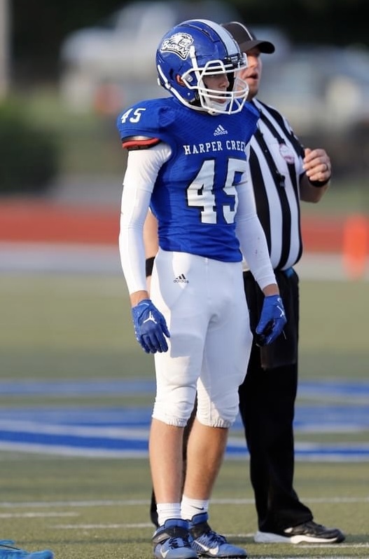 Battle Creek Harper Creek 2025 OLB/MLB Jimmy Leamy is visiting Olivet