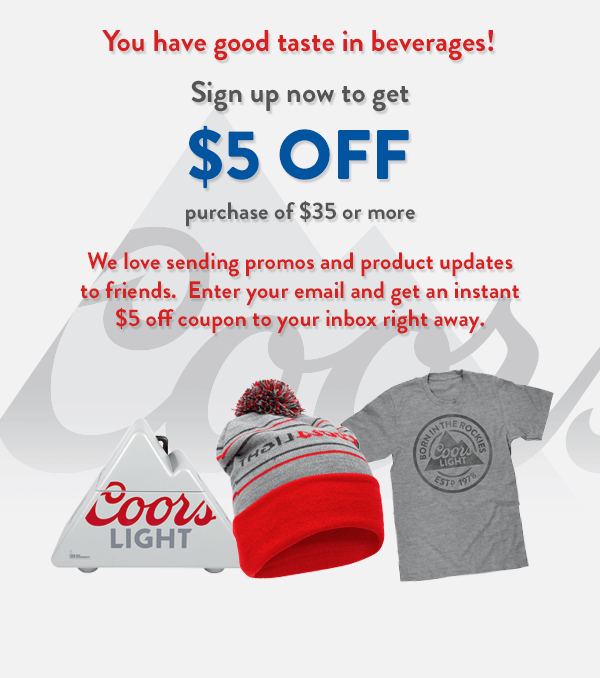 Men's Coors Light Apparel, Clothing, Gear Coors Light