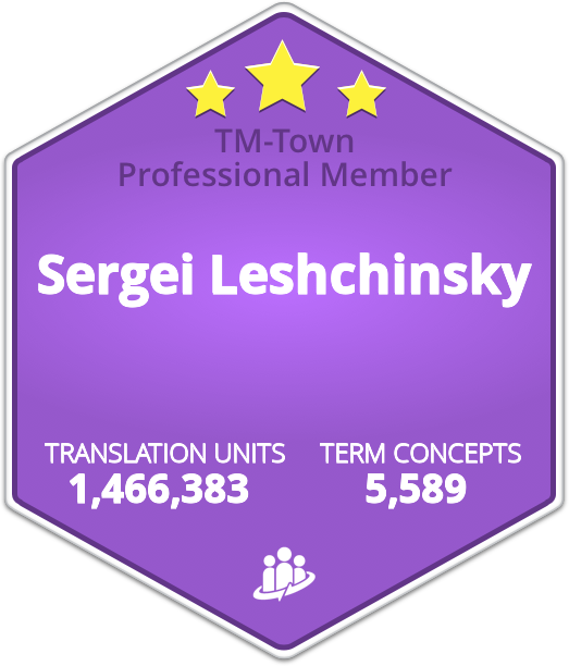 Sergei Leshchinsky TM-Town Profile