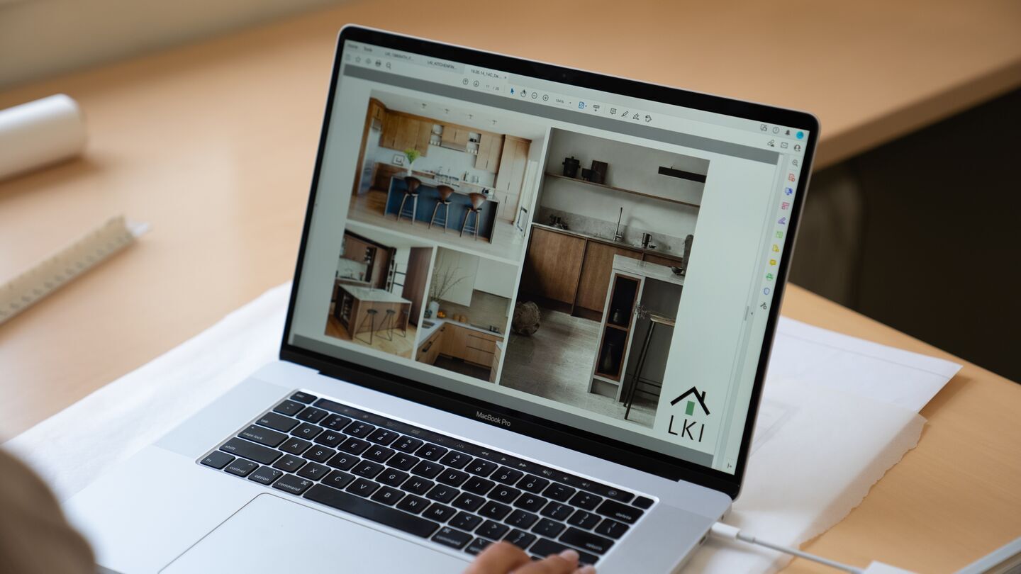 Interior Design software on laptop