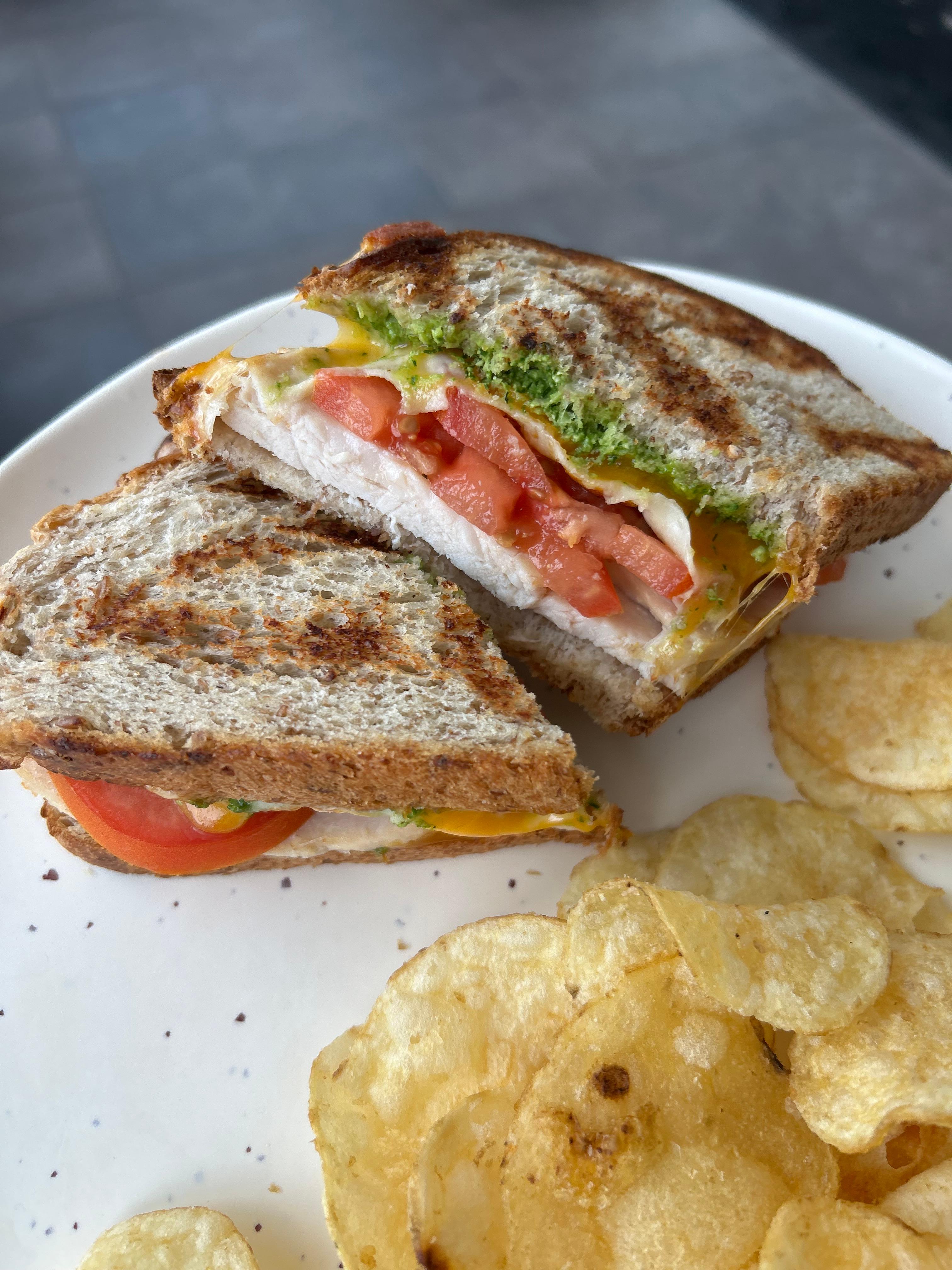 Turkey Pesto Grilled Cheese