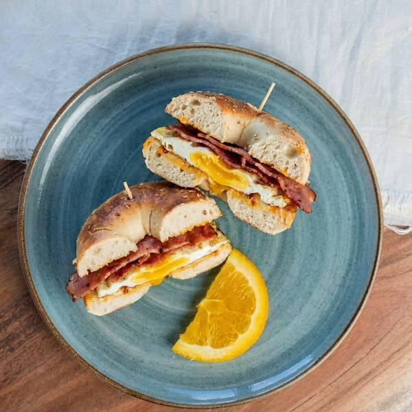 Turkey Bacon Egg and Cheese sandwich