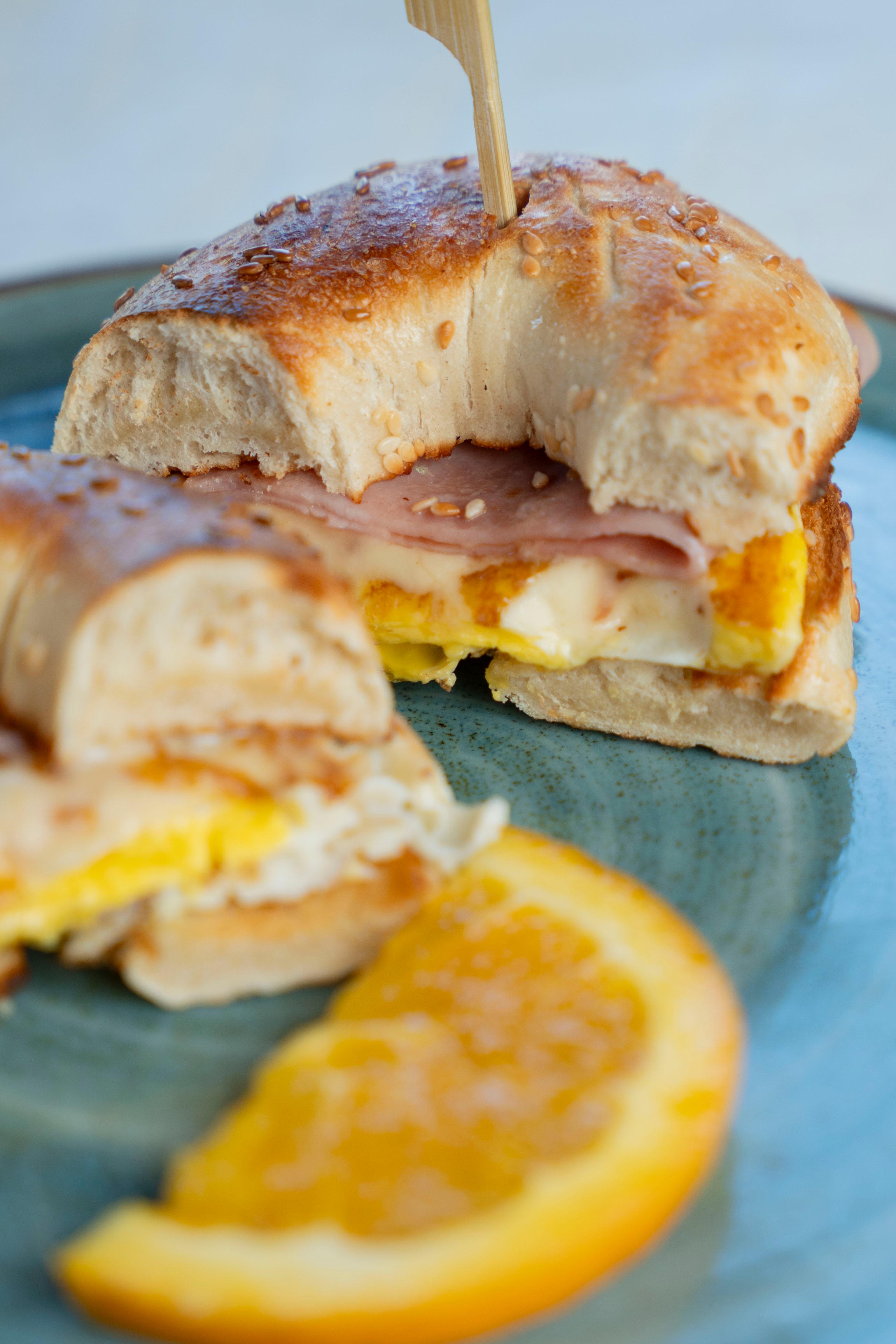 Ham Egg and Cheese sandwich