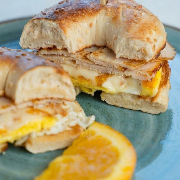 Turkey Egg and Cheese sandwich