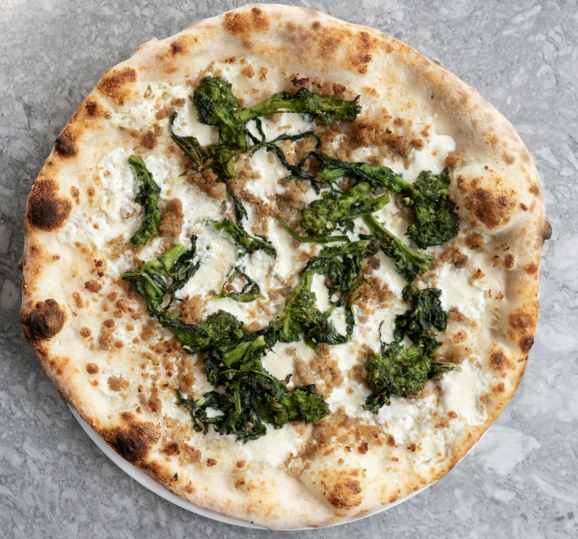 Sausage & Broccoli Rabe Pizza