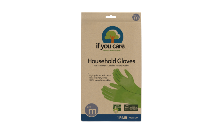 If You Care - Fsc Certified Fair Trade Latex Household Gloves - Medium