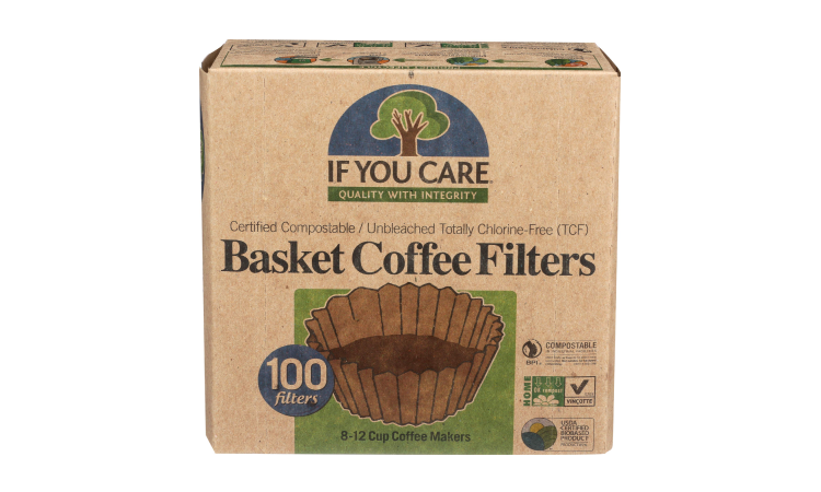 If You Care - Unbleached 8" Basket Filters - 100 unit