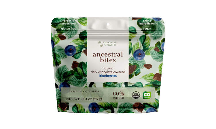 Ancestral Organics - Dark Chocolate Coated Blueberries - 2.64 oz