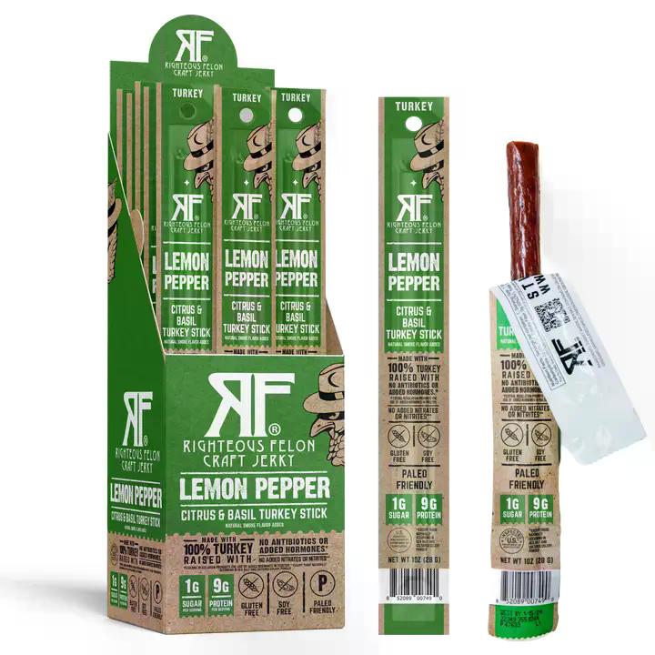 Righteous Felon - Lemon Pepper Turkey Stick 1oz