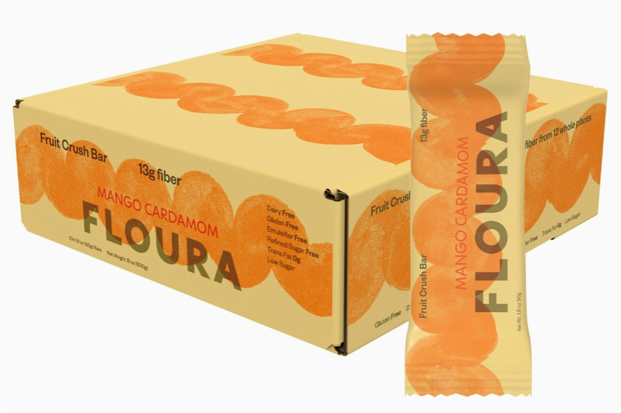 Floura Prebiotic Fiber Bar Mango Cardamom, 50g