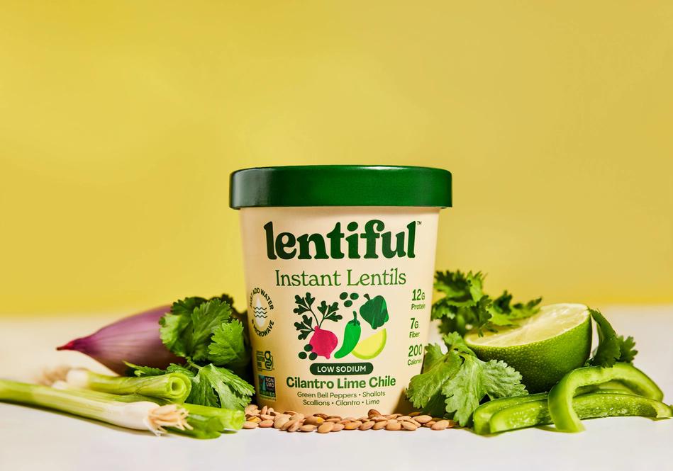 Lentiful - Low Sodium Cilantro Lime Chile Instant Lentils 2.1 oz