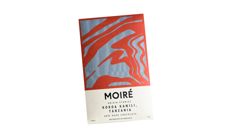 Moiré - Origin Stories Kokoa Kamili, Tanzania 68% Dark Chocolate Bar - 1.94 oz