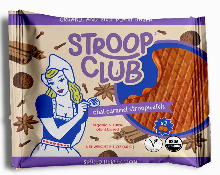 Stroop Club - Chai Caramel Organic & Plant-Based Stroopwafel - 2 pack