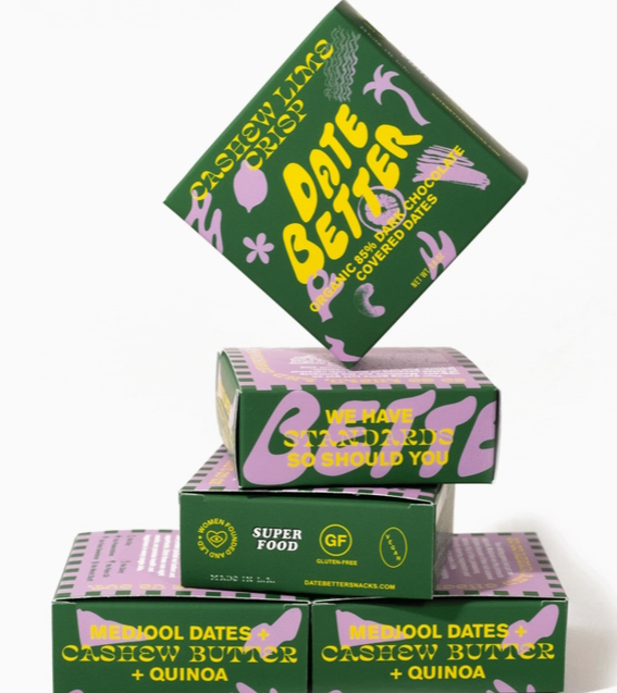 Date Better Snacks - Cashew Lime Crisp Covered Dates - 2.4 oz