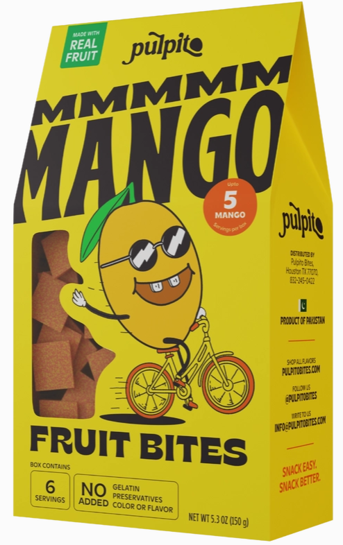 Pulpito Mmmm Mango - Natural Fruit Snacks - Dried Fruit Bites