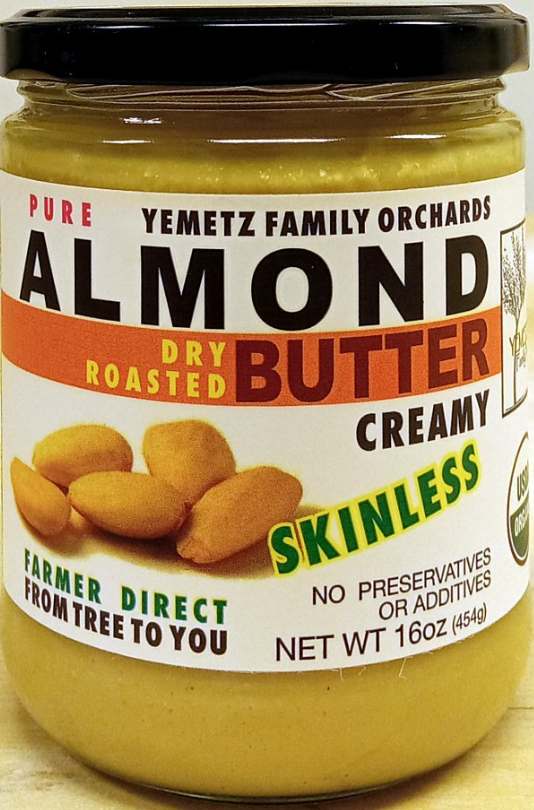 Yemetz Family Orchards - Skinless Blanched Almond Butter - 16 oz