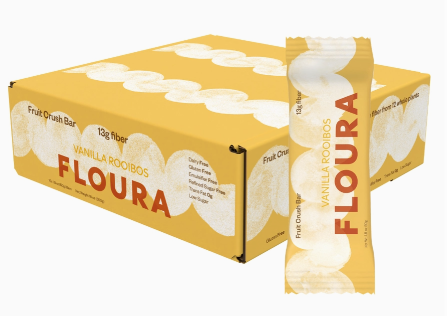 Floura Prebiotic Fiber Bar Vanilla Rooibos, 50g