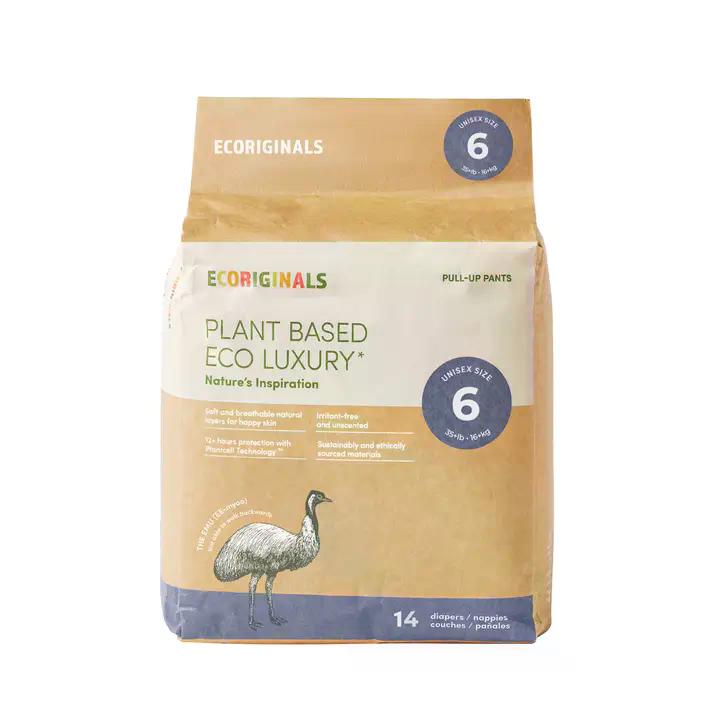 Plant based USA Cotton Eco Diaper Size 6 35+ lbs