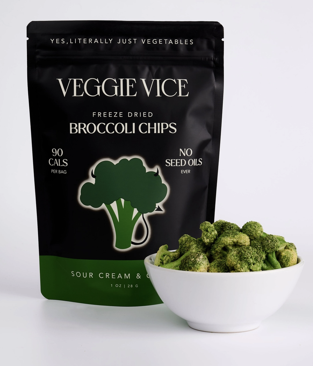 Veggie Vice - Broccoli Chips - Sour Cream & Onion 0.7 oz