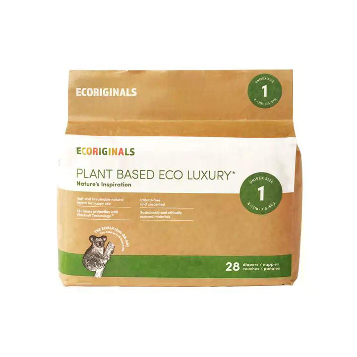 Plant based USA Cotton Eco Diaper Size 1 8-13 lb