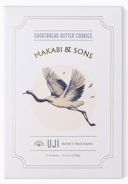 Makabi & Sons - Matcha Toasted Black Sesame Cookies - Uji - 3.6 oz